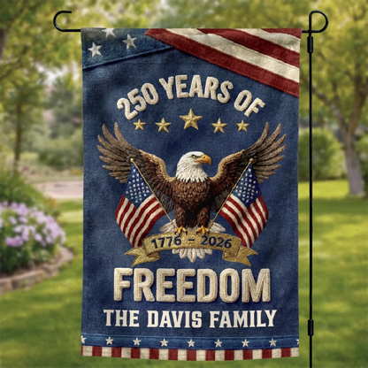 Custom Flag - Personalized America 250th Anniversary Gifts For Mom, Dad, Brother, Sister, Kids - Family Is Our Home
