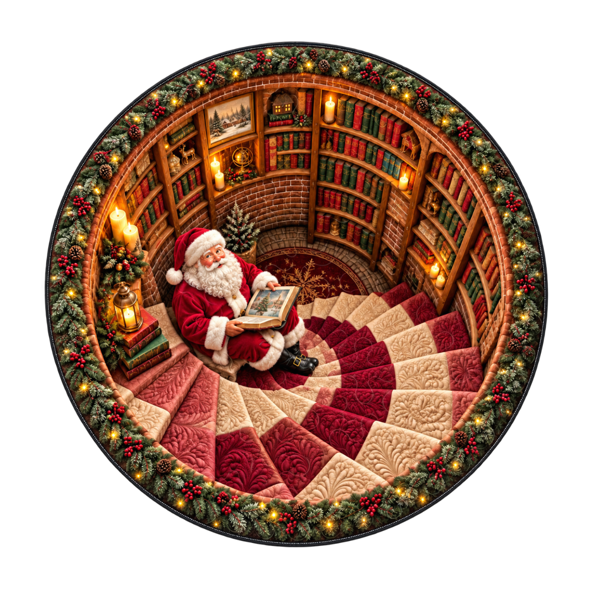 Personalized Quilted Round Mat - Merry Moments All Season - Personalized Christmas Birthday GiftFor Mom, Dad, Family, Husband, Wife 699a24dd-f6ea-4bf9-a704-6ed27d59cd52-5.png