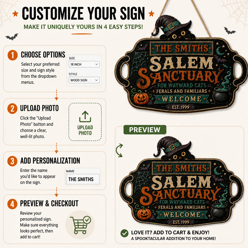 Personalized Salem Sanctuary Cat Door Wood Sign - Personalized Wood Sign 69a513b1-2589-4abd-8108-5486185ceed4.jpg
