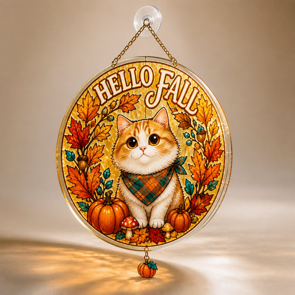 Hello Fall Cozy Cat Garden Flag - 1 Layered Suncatcher with Charm 69acf852-4c0d-49b6-99a8-92f5732c9e5a.jpg