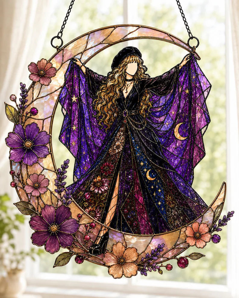 Personalized Celestial Witch Acrylic Suncatcher, Mystical Moon Goddess Window Hanging, Purple Boho Witch Ornament 69bad2f8-b6a8-4ee0-8ead-2e1490f71004-nhkjjj-2-.webp