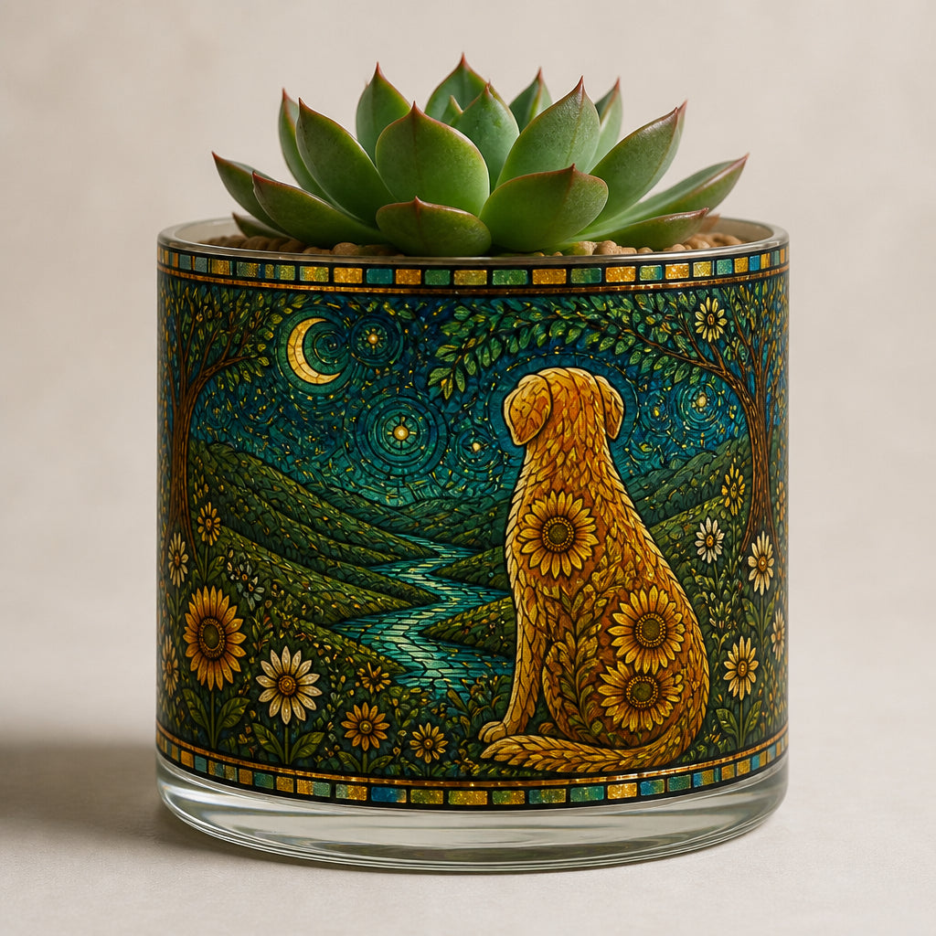Personalized Stained‑Glass Dog Night Garden Plant Pot - Personalized Mini Glass Plant Pot 69ce5184-25ac-452e-adaa-0e2f167cf2cc.jpg