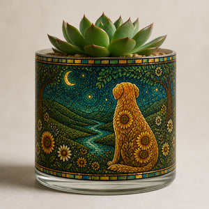 Personalized Stained‑Glass Dog Night Garden Plant Pot - Personalized Mini Glass Plant Pot 69ce5184-25ac-452e-adaa-0e2f167cf2cc.jpg