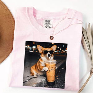 Funny Dog Cat Drinking Iced Coffee - Funny Personalized T-Shirt Dog Cat Lover Gift 69cf7bf195e56.jpg