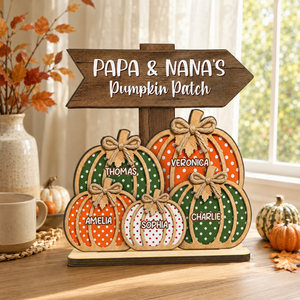 Fall Season Polka Dot Grandma's Pumpkin Patch - Personalized Wooden Plaque - Fall Decor For Grandma, Grandparents 69d0a69d-868e-4fa3-8640-0a54d0b28ecc-banner-1.png