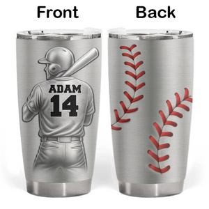 Baseball Player With Name & Number - Personalized Tumbler, Gift For Baseball Lover 69d5b85dbef08_1.png