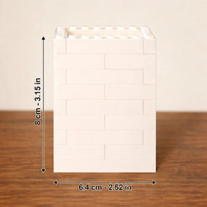 Custom Photo Brick-Style Pen Holder - Personalized Father's Day Birthday Gifts For Dad, Grandpa - Dad Always Shows The Way