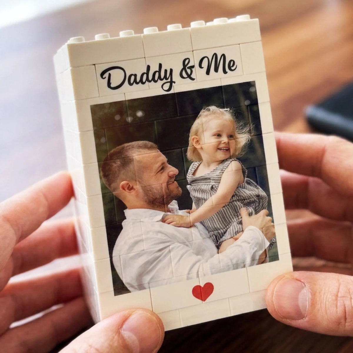 Custom Photo Brick-Style Pen Holder - Personalized Father's Day Birthday Gifts For Dad, Grandpa - Dad Always Shows The Way