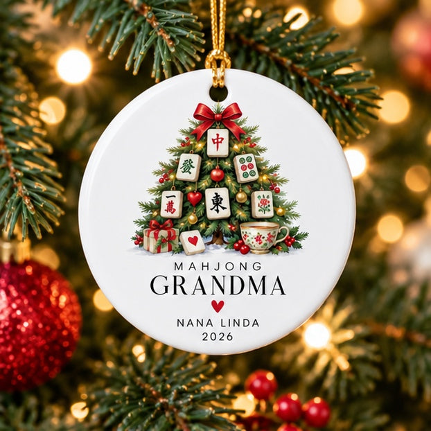 Personalized Mahjong Grandma Christmas Ornament – Custom Name Mahjong Holiday Gift for Grandma, Nana & Mahjong Lover 69ef13a0-e666-4837-85b3-477d0fc8a539-mahjong_grandma_mockup_01_tree.jpg