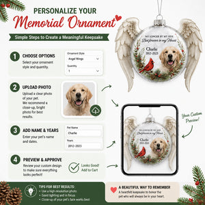 Pet Memorial Photo Bauble Ornament – “No longer by my side” - Personalized Bauble Ornament 69f88ce3-a65c-4b34-b8d7-f40300954425.jpg
