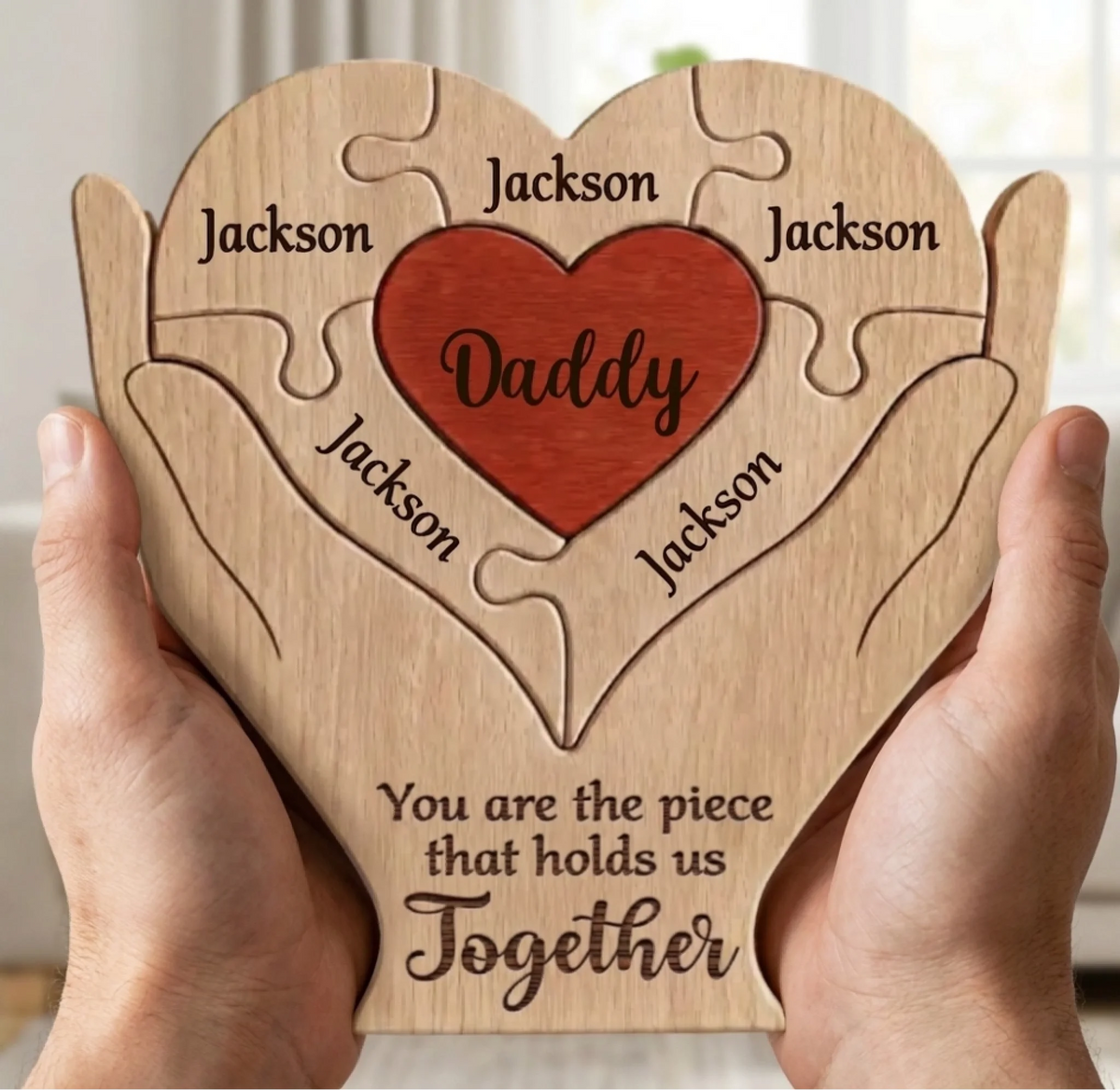 You Are The Piece - Custom Shaped Wooden Art Puzzle For Mom, Dad, Grandma, Grandpa