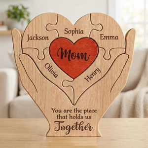 You Are The Piece - Custom Shaped Wooden Art Puzzle For Mom, Dad, Grandma, Grandpa