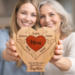 You Are The Piece - Custom Shaped Wooden Art Puzzle For Mom, Dad, Grandma, Grandpa