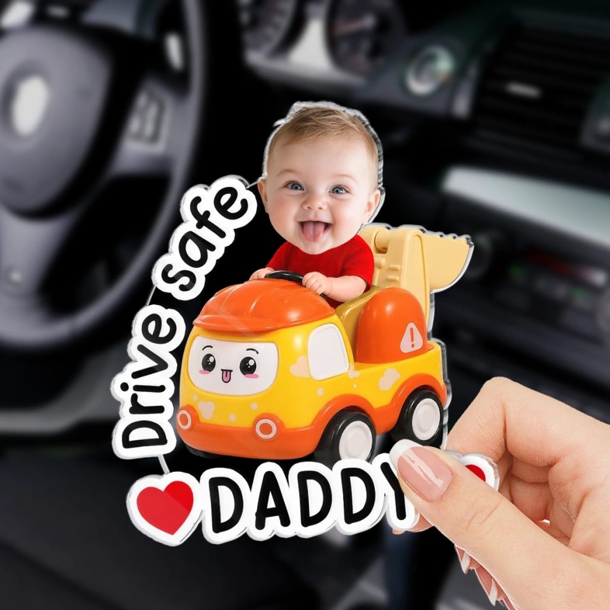 Carry My Heart With You - Custom Photo Acrylic Car Visor Clip