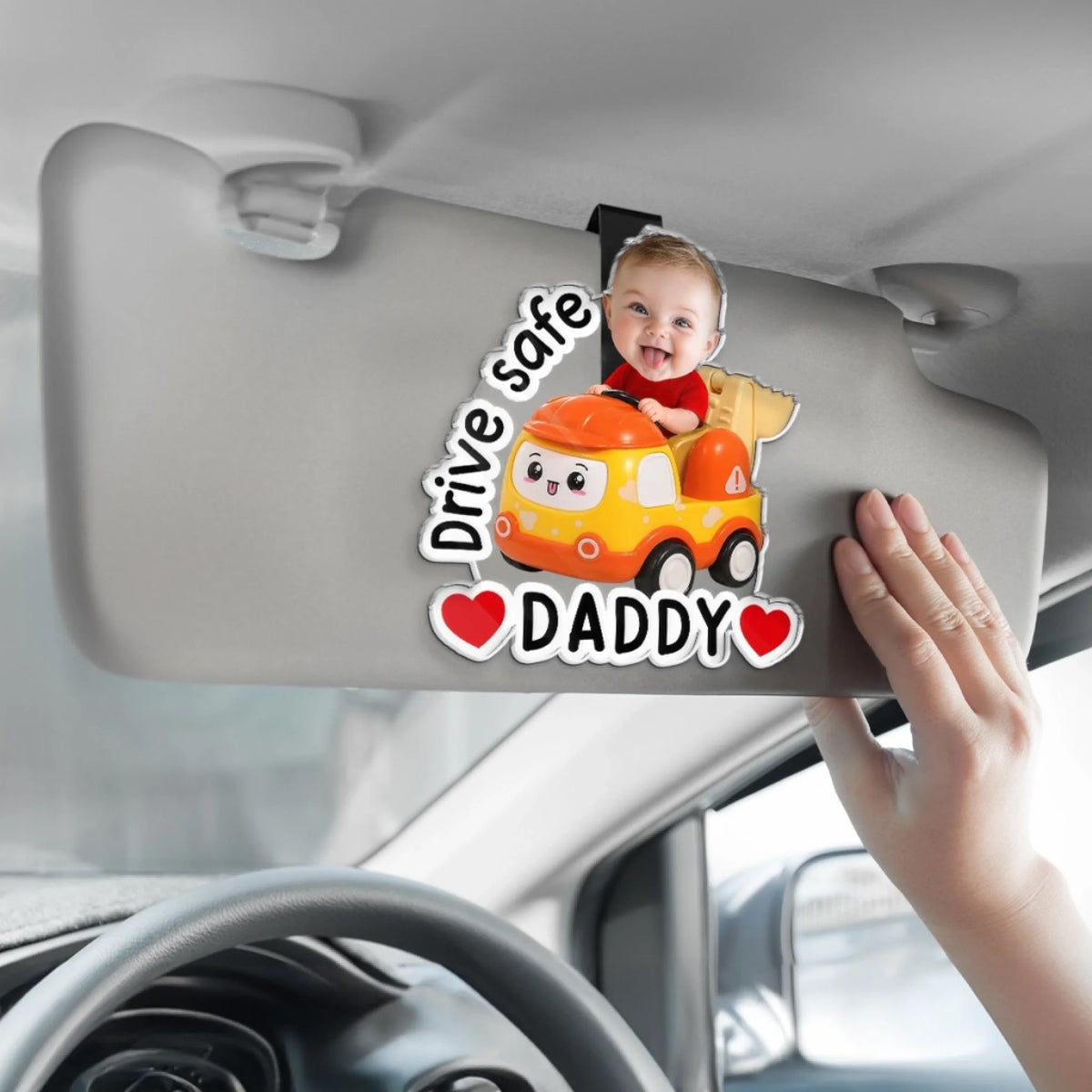 Carry My Heart With You - Custom Photo Acrylic Car Visor Clip