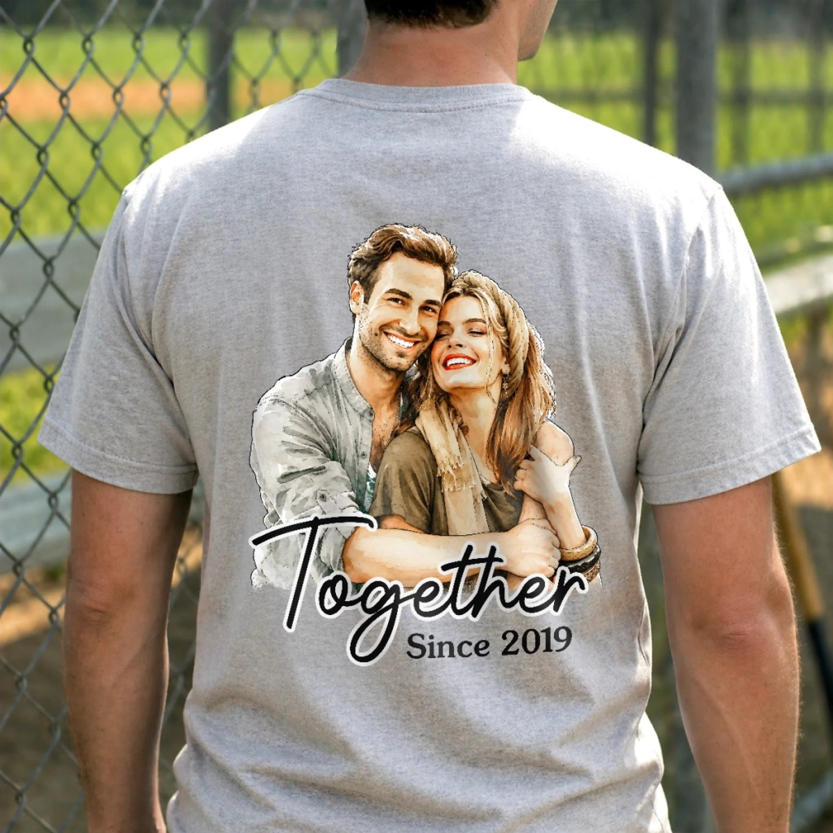 Custom Photo Unisex T-shirt - Personalized Anniversary Wedding Gifts For Husband And Wife, Him And Her - Couple Era Forever