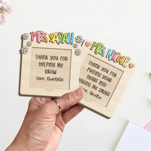 Personalized Teacher Appreciation Gifts, Custom Sticky Note Holder, Teacher Desk Decor, Thank You Gift, Gift For Teacher, Post Note Holder