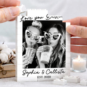 Personalized Besties Photo Building Block, Best Friends Sister Birthday Gift, Friendship Puzzle Gift for Her, Bridesmaid Proposal Keepsake