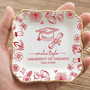 Personalized Graduation Gift for Her | Custom Class of 2026 Ceramic Trinket Dish | College University Graduation Gift | High School Senior Gift
