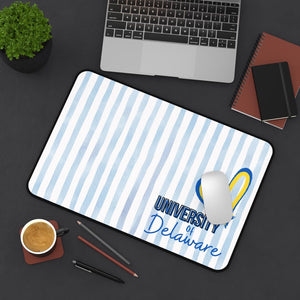 Custom College Desk Mat Heart Stripes |Personalized Name Desk Pad |Dorm Room Decor Aesthetic |Graduation Gift |Mouse Pad Preppy Coquette