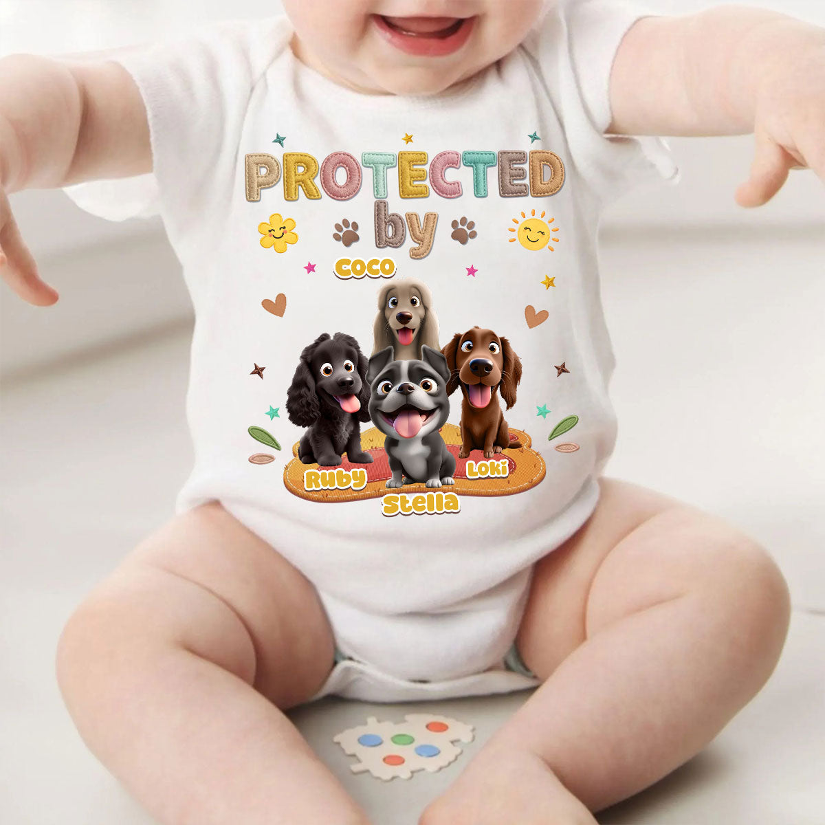 Protected By Dog - Personalized Custom Baby Onesie 6_0d7a12f6-40e7-443e-a565-0f1b9c2f1131.jpg