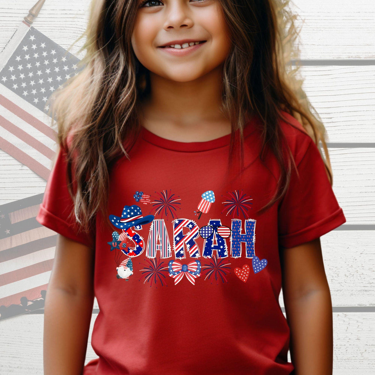 Personalized 4th Of July Shirt, Family Shirt, Celebration Shirt, USA Shirt, Patriotic Family Tees, Custom Name Tee, Custom Name Toddler Youth Tee