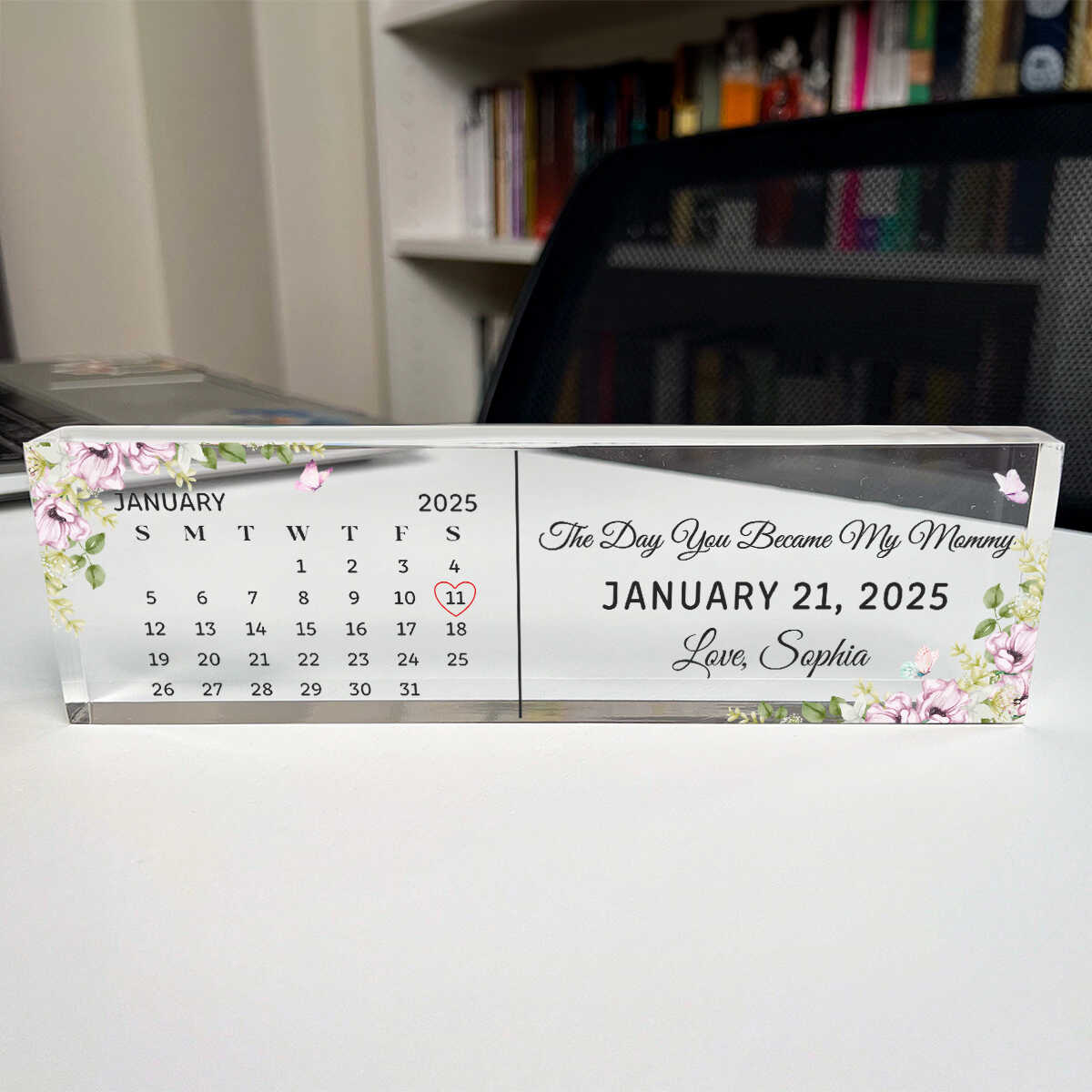 The Day You Became My Mommy - Personalized Name Plate - Gift For New Mom, Mother's Day, Birthday Gift