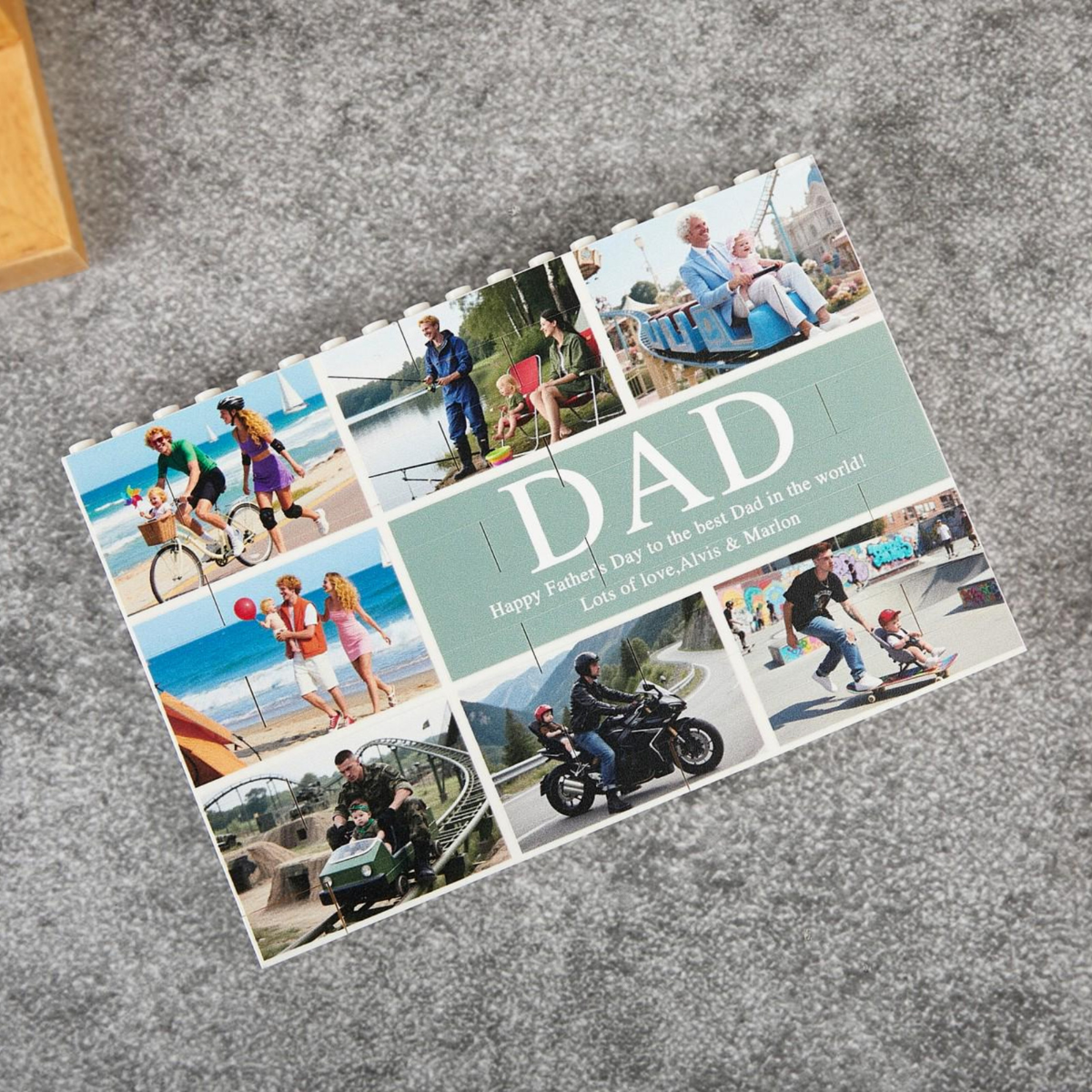 Personalized Photo Puzzle Blocks, Gift for Daddy, Custom Father's Day Gift, Adult DIY Building Set, Family Memory Wall Art