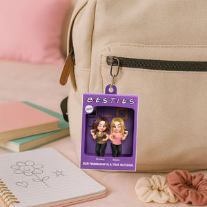 3D Effect Besties Forever Best Friends - Personalized Acrylic Ornament - Christmas Gift For Besties