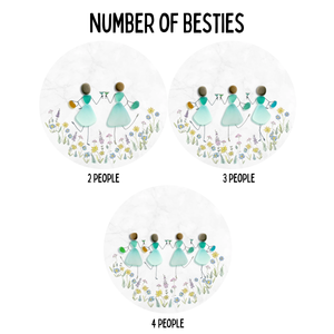 Sea Glass Besties Sisters - Personalized Ornament - Christmas Gift For Besties, Sisters, BFF