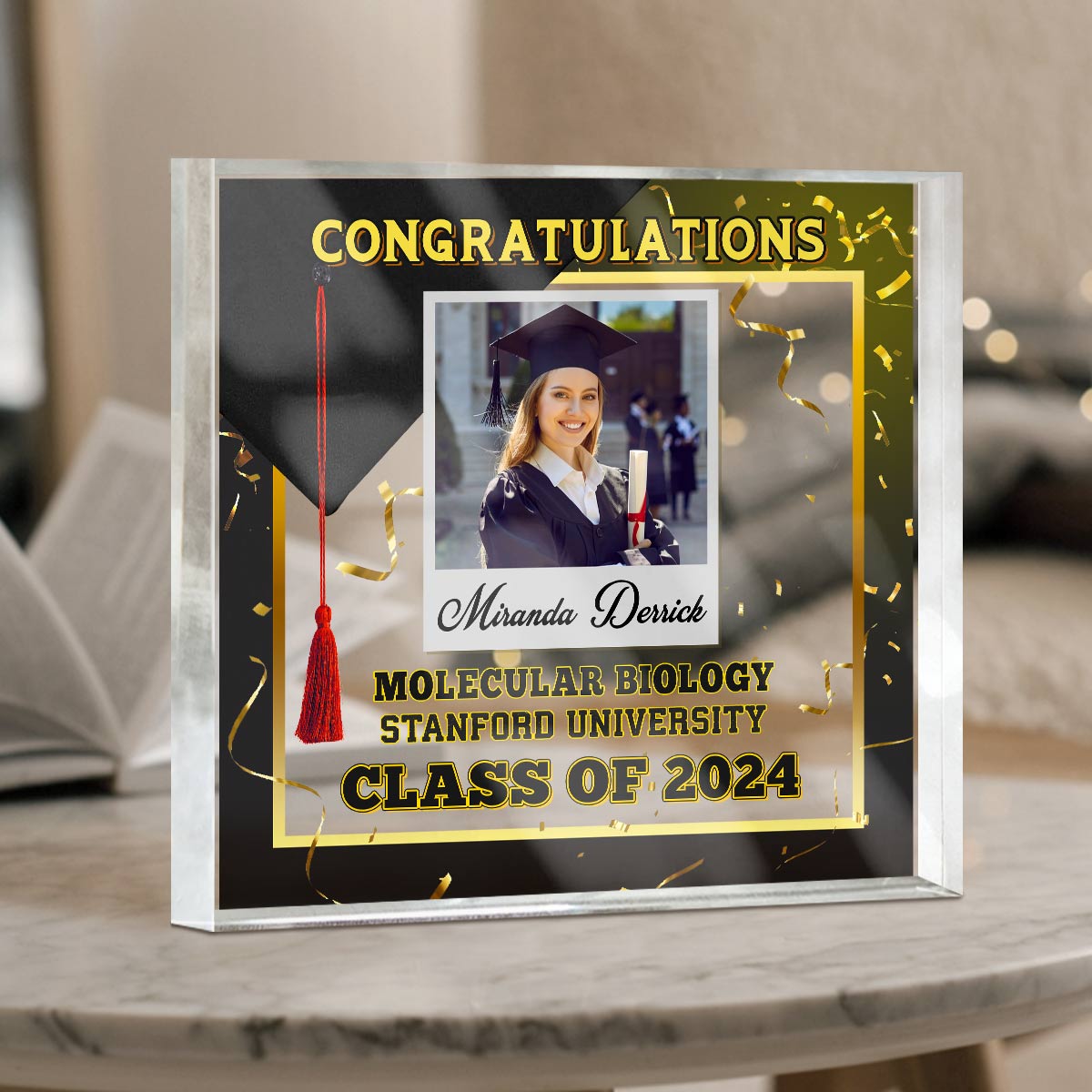 Graduation Gift Class Of 2025 - Personalized Acrylic Plaque - Graduation Day Gift