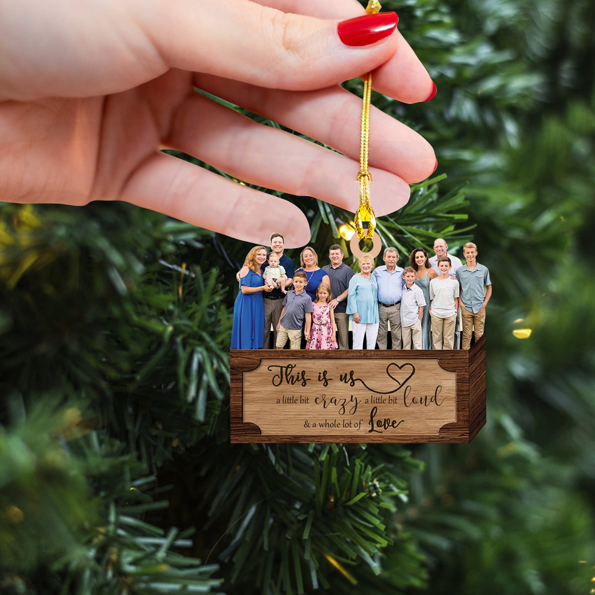 This Is Us Custom Family Photo - Personalized Shape Ornament - Christmas Gift For Family