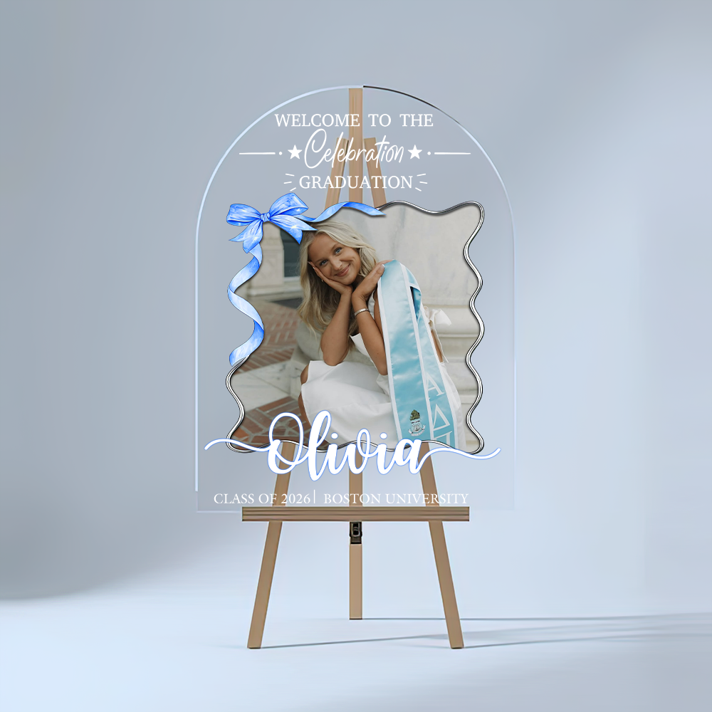 Wildflower Bow 2026 - Personalized Acrylic Welcome Sign