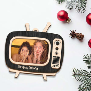 Personalized Photo Family Ornament, Family Picture Layers Wooden Ornament Christmas Keepsake Portrait Throwback 2025 Custom Photo Ornament