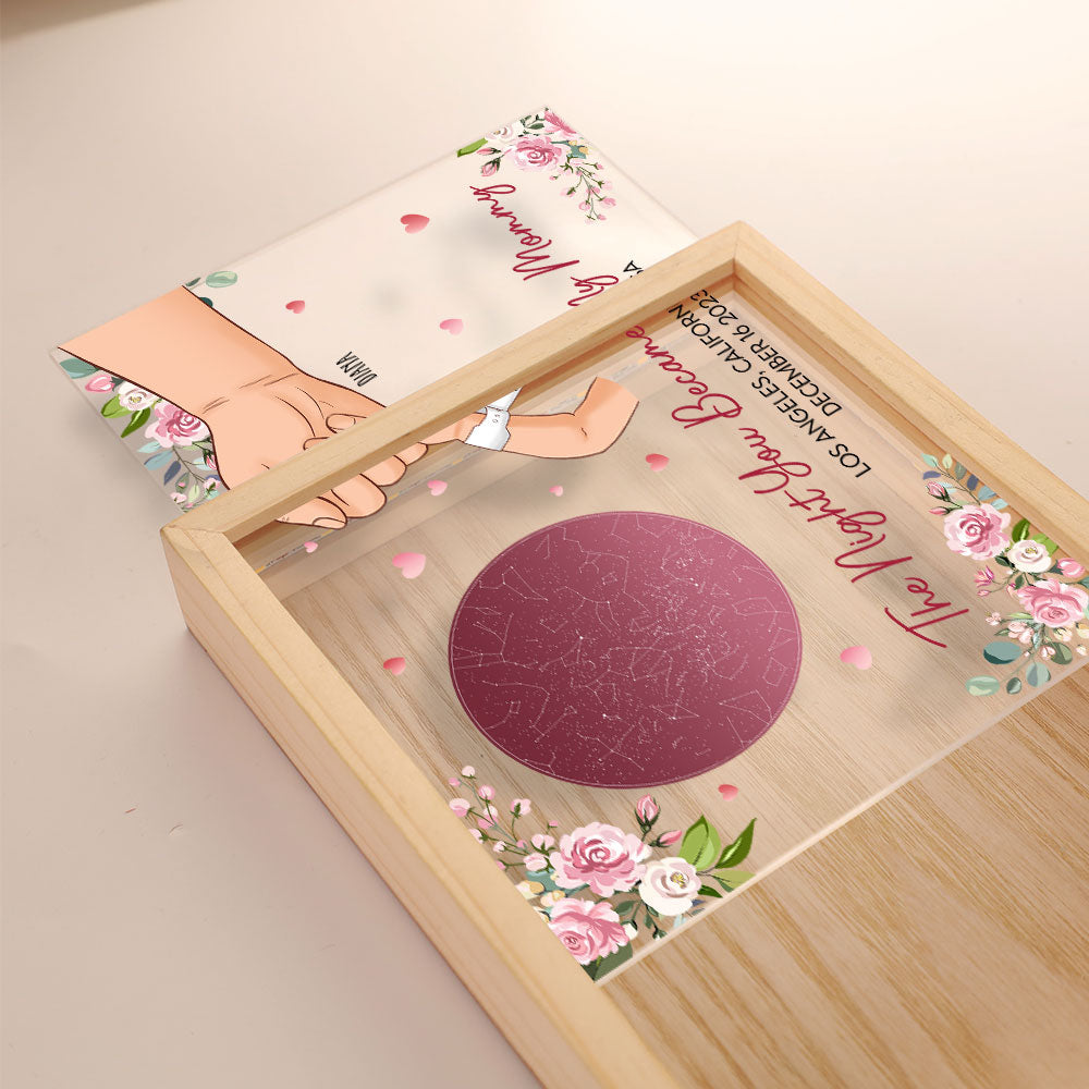 The Night You Became My Mommy 1st Mother's Day - Personalized Frame Light Box - Gift For New Mom