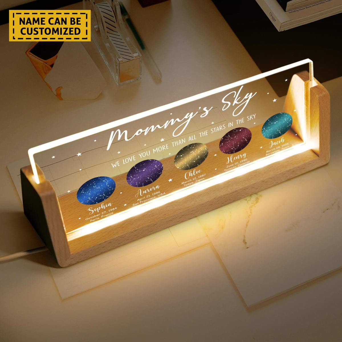 Personalized Star Map by Date Gift, Personalized Gifts for Mom, Constellation Map, Custom Star Map Night light, Mother's Day Gift, Gift For Mom