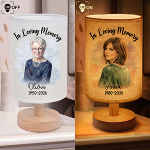 Custom Photo Realistic Watercolor Art Personalized Fabric Lamp