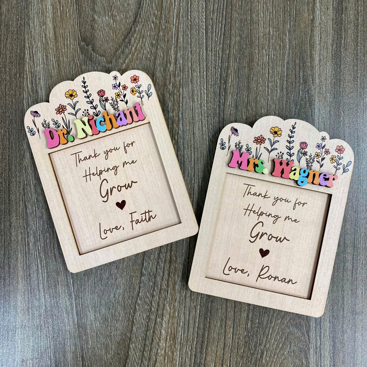 Sticky Note Holder Teacher Gift, Post Note Holder for Teacher Appreciation Gift, Notes Holder Teacher Name Gift, Teacher Gift for Desk