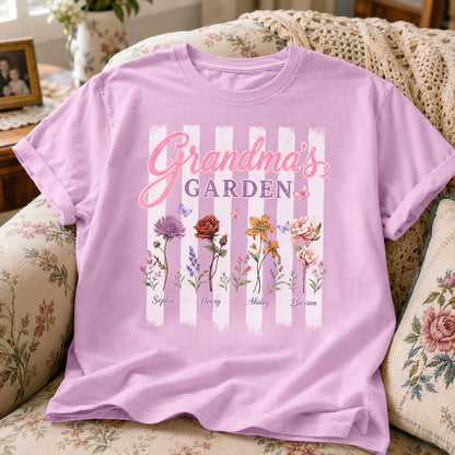 Grandma's Garden Preppy Stripe - Personalized Shirt - Trendy Summer Tee for Grandma 6_23f11569-507c-459b-adfe-368a3abbe6a4.jpg