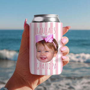 Personalized Kids Photo Can Cooler, Custom Funny Face Baby Can Cooler, Gift For Husband, New Dad Gift, Father's Day Gift For Dad, Husband