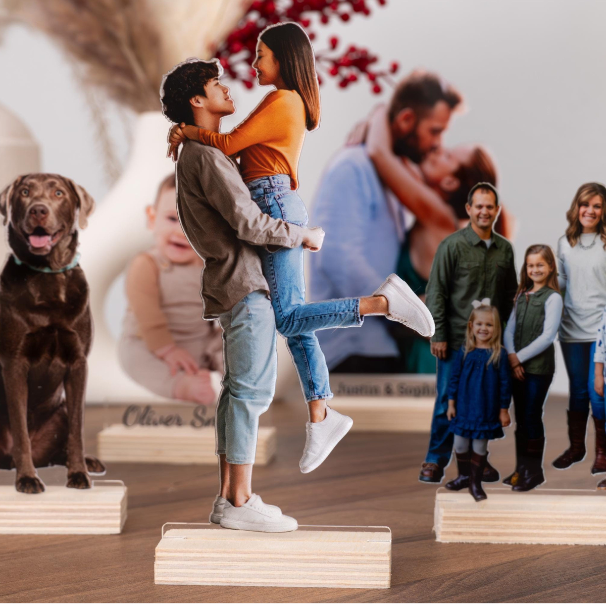 Custom Photo Statuette, Photo Gifts, Birthday Gifts, Anniversary Gift for Him, Her, Personalized Acrylic Photo Cutouts, Portrait Gift