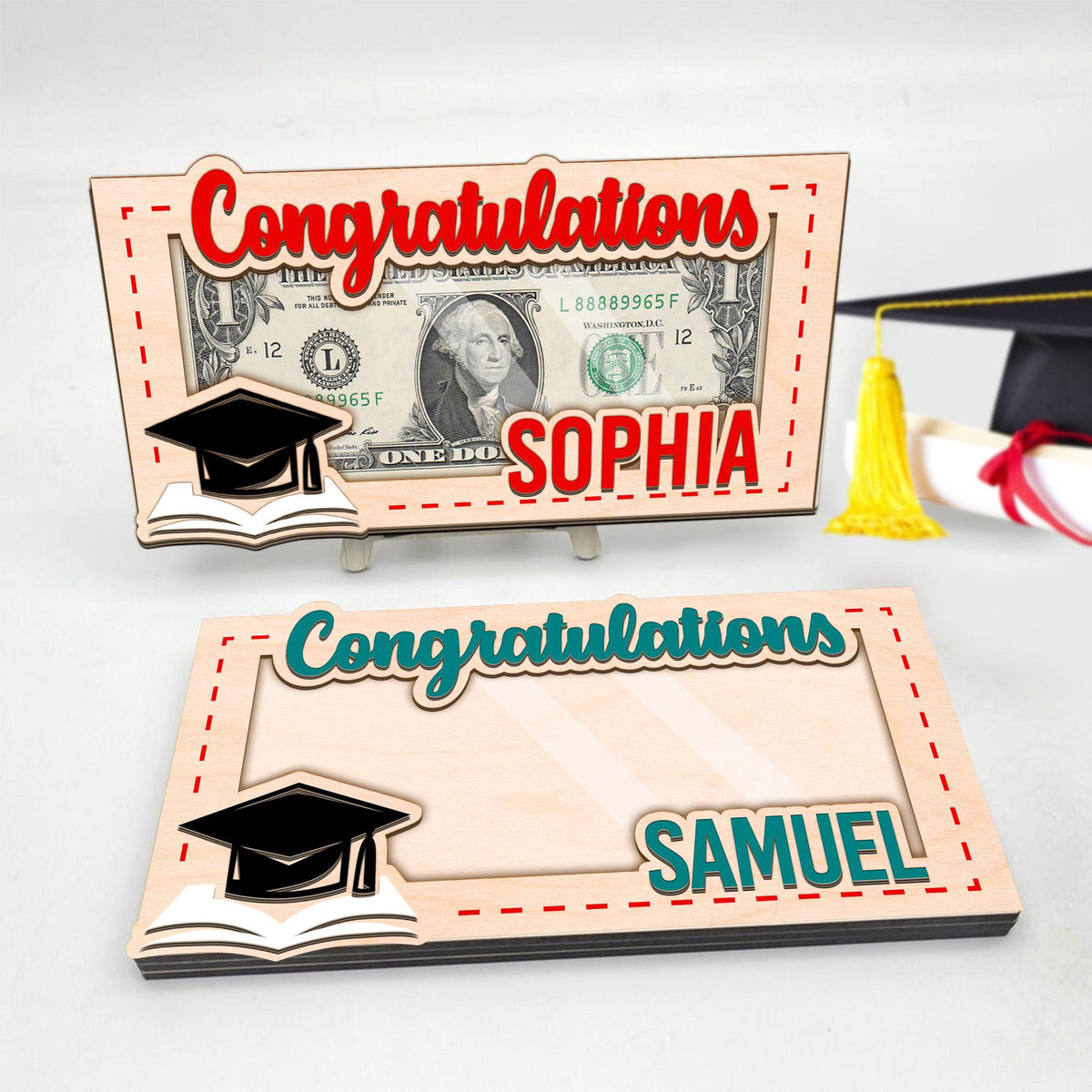 Graduation 2025 Money Holder Gift, Custom Student Name Cash Holder , Class of 2025 Holder, Congratulation Gift for High School Senior
