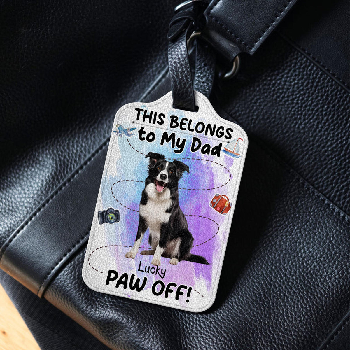 Custom Pet Luggage Tag - Personalized Pet ID Tag for Travel, Travel Gift for Dog Cat Lovers