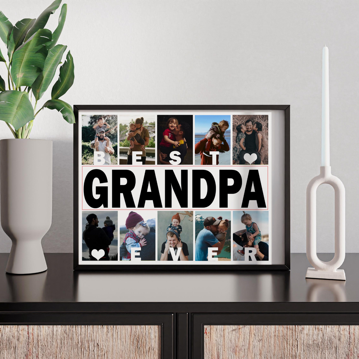 Personalized Grandpa Photo Collage, Grandpa Gift, Custom Gift For Grandpa, Grandpa Collage Print, Custom Gift from Grandkids to Grandpa