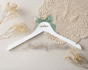 Personalized Hangers for Bridesmaid, Custom Hanger Bridesmaid Gifts, Wedding Dress Hanger, Bridal Shower Gift For Her, Maid Of Honor Gift