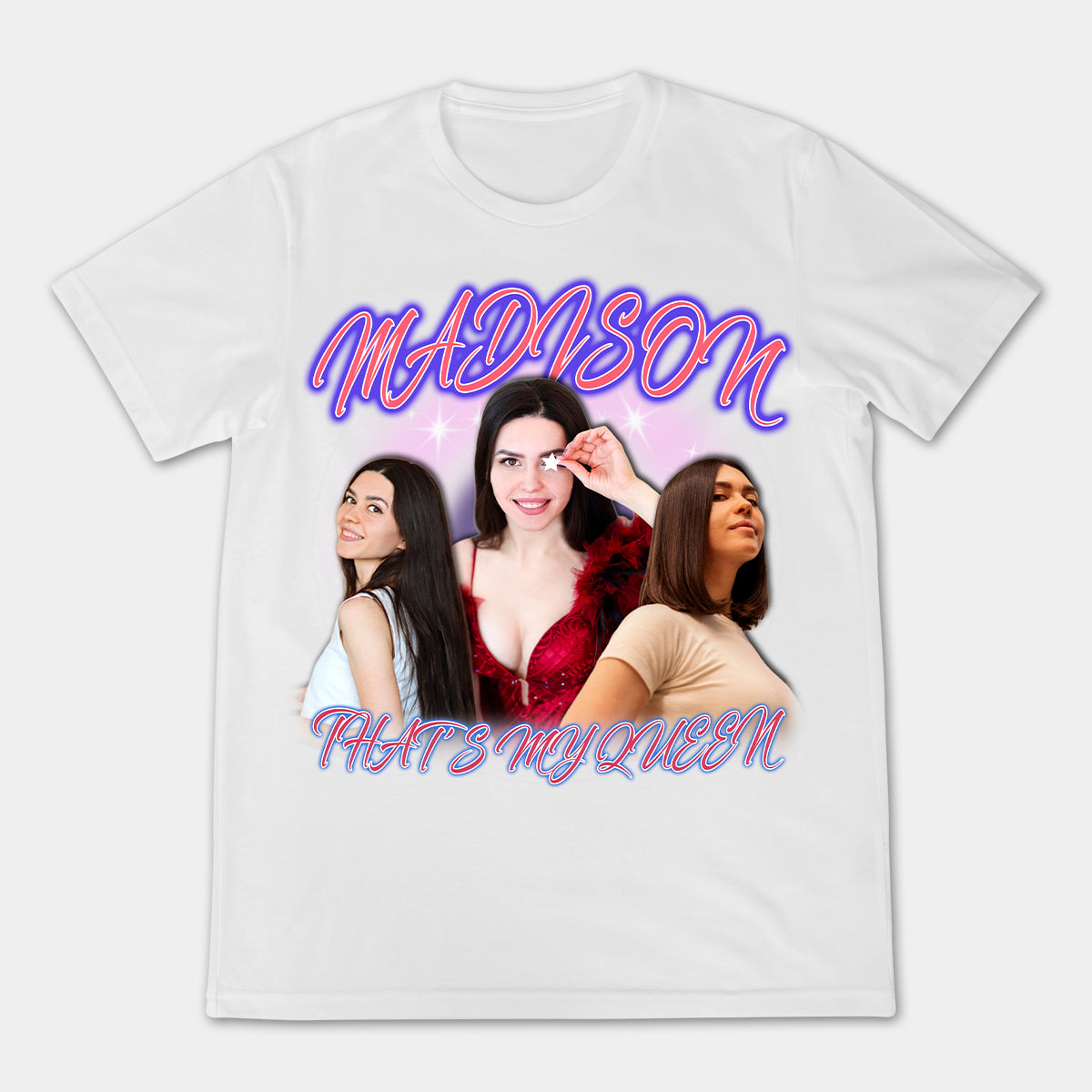 90's Airbrush custom photo - Personalized photo t-shirt