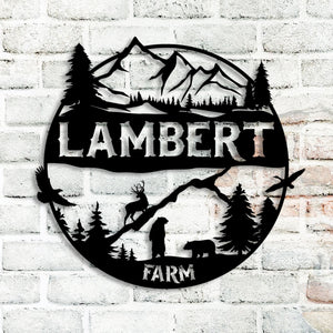 Personalized Ranch Metal Sign, Custom Metal Farmhouse Sign, , Outdoor Custom Wall Art, Unique Family Gift, Costom Metal Sign, Porch Wall Art