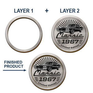 Custom Photo Classic Car Limited Edition - Personalized Custom Shaped Car Visor Clip