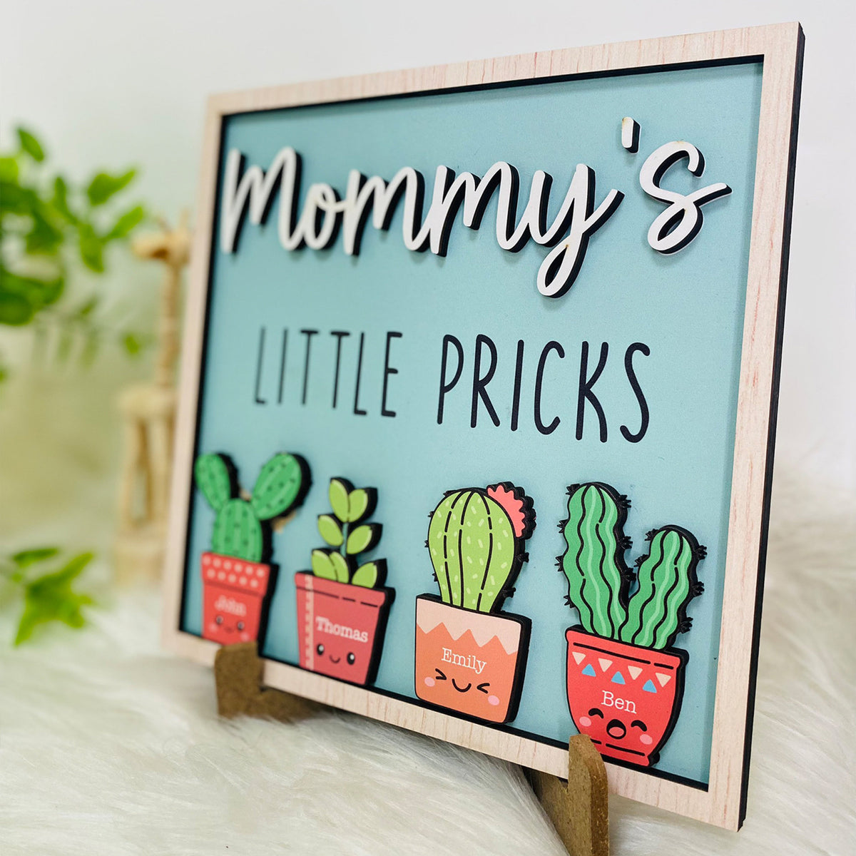 Mommy's Little Pricks - Personalized Picture Frame - Gift For Mom, Mother's Day Gift
