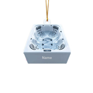 Personalized Whirlpool Bathtub Ornament, Hot Bathtub Spa Christmas Ornament, Hot Tub Sauna Ornament, Tub Swimming Pool Ornament